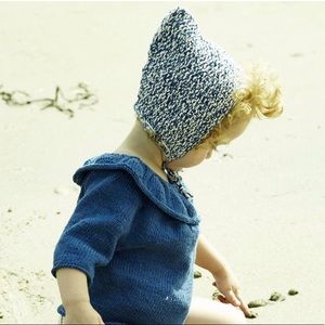 Misha and Puff Indigo Sea Breeze bonnet size 2-4